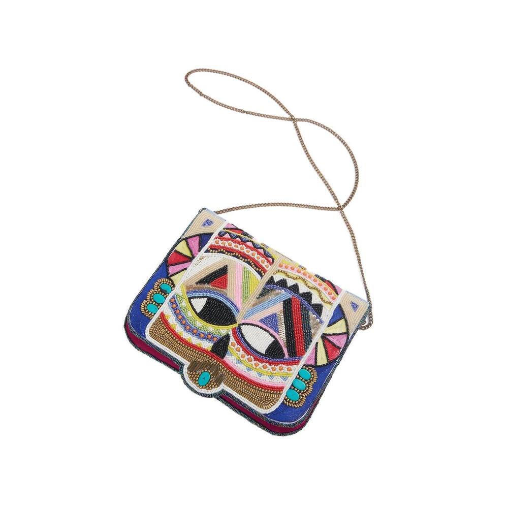NEW ETHNIQUE sita handmade cross-body clutch bag in multi